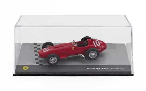 Edicola - FERRARI F1 801 N 10 SEASON 1957 LUIGI MUSSO - CON VETRINA - WITH SHOWCASE RED