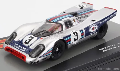 Edicola - Porsche 917K 4.9L Team Martini Racing N 3 Winner 12H Sebring 1971 V.Elford - G.Larrousse Silver Blue
