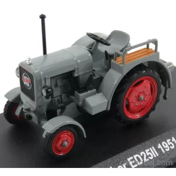   Edicola - Eicher Ed25Ii Tractor 1951 - Con Vetrina - With Showcase Grey Red