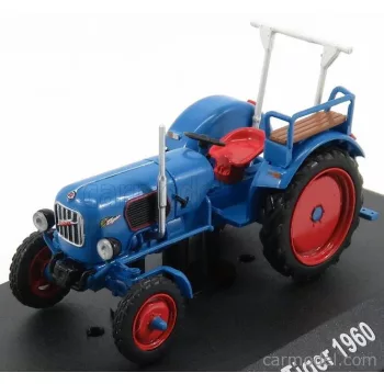   Edicola - Eicher Tiger Tractor 1960 - Con Vetrina - With Showcase Blue Red