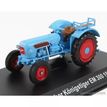   Edicola - Eicher Konigstiger Em300 Tractor 1960 - Con Vetrina - With Showcase Light Blue
