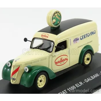  Edicola - Fiat 1100 Elr Van Galbani Certosino Deposito Di Milano 1951 Cream Green