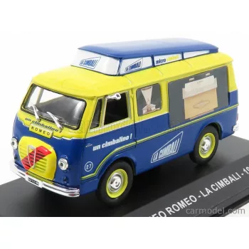  Edicola - Alfa Romeo Romeo Furgone Van - La Cimbali 1955 Blue Yellow