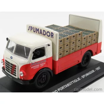   Edicola - Om Fiat Leoncino Truck Portabottiglie Spumador 1957 - Transport Bottle Red White