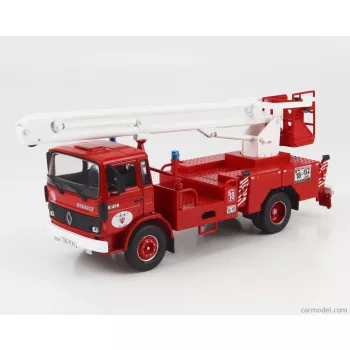   Edicola - Renault Jp11 Truck Scala Crane Elevator Cestello Sapeurs Pompiers 1977 Red White
