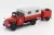 Edicola - ROBUR GARANT 30 K TRUCK TELONATO FEUERWEHR WITH TANKER TRAILER EST GERMANY 1956 RED GREY