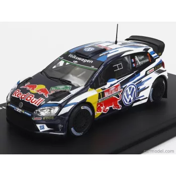   Edicola - Volkswagen Polo R Wrc Team Volkswagen Motorsport Red Bull N 1 Winner Rally Wales Gb 2016 S.Ogier - J.Ingrassia Blue White Yellow