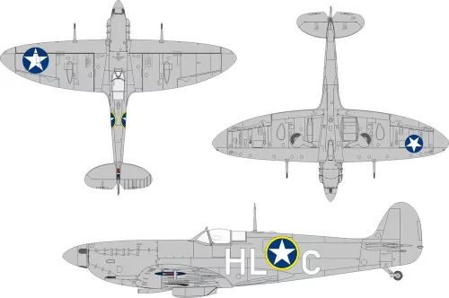 Eduard - Spitfire Mk.Vb early US national insignia for Kotare
