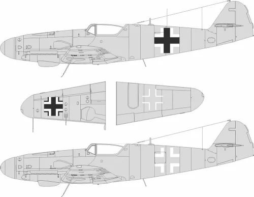Eduard - Bf 109G-5/6 national insignia for Airfix