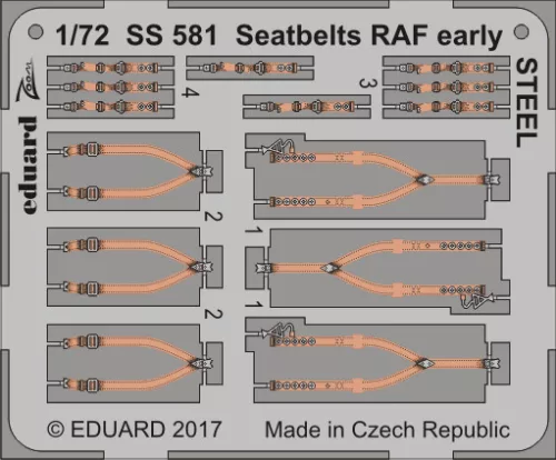 Eduard - Seatbelts RAF early STEEL