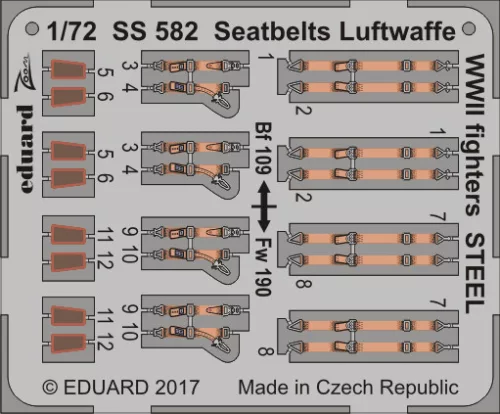 Eduard - Seatbelts Luftwaffe WWII fighters STEEL