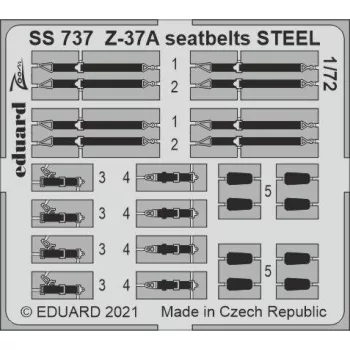 Eduard - Z-37A seatbelts STEEL for EDUARD