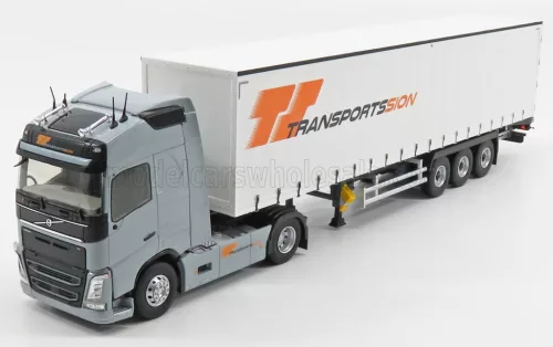Eligor - VOLVO FH4 500 GLOBETROTTER TRUCK SION TRANSPORTS TELONATO 2016 GREY WHITE