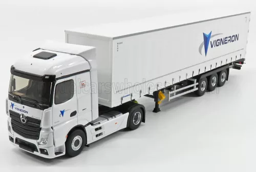 Eligor - MERCEDES BENZ ACTROS 2 1845 TRUCK VIGNERON TRANSPORTS TELONATO 2018 WHITE