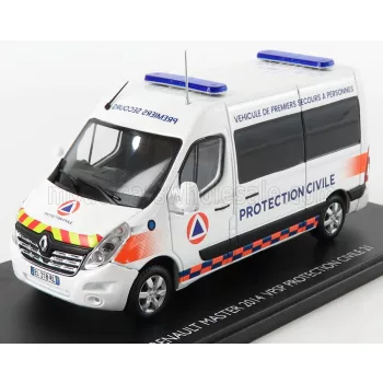   Eligor - RENAULT MASTER VAN AMBULANCE PROTECTION CIVILE VEHICULE DE PREMIERS SECOURS A PERSONNE VPSP 2014 WHITE ORANGE BLUE
