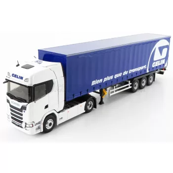   Eligor - SCANIA S500 TRUCK TELONATO GELIN TRANSPORTS 2016 WHITE BLUE