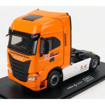   Eligor - IVECO FIAT S-WAY TRACTOR TRUCK 2-ASSI TEAM HONDA HRC N 93 MARC MARQUEZ 2019 ORANGE