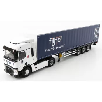   Eligor - RENAULT T460 TRUCK TELONATO FILHOL TRANSPORTS 2016 WHITE BLUE