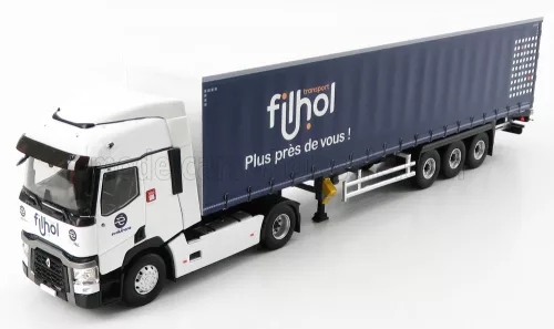 Eligor - RENAULT T460 TRUCK TELONATO FILHOL TRANSPORTS 2016 WHITE BLUE