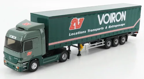 Eligor - MERCEDES BENZ ACTROS 1844 TRUCK TELONATO VOIRON TRANSPORTS 2008 2 TONE GREEN