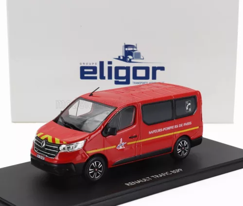 Eligor - RENAULT TRAFIC MINIBUS BSPP SAPEURS POMPIERS DE PARIS 2022 RED