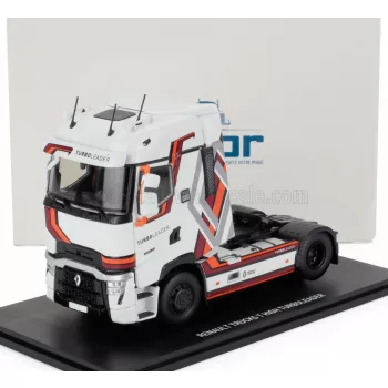   Eligor - RENAULT T-LINE HIGH TURBO LEADER TRACTOR TRUCK 2-ASSI 2021 WHITE BROWN ORANGE GREY