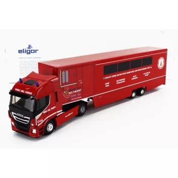   Eligor - IVECO FIAT STRALIS 480e6 EURO 6 TRUCK FIRE ENGINE SPACE FLY MULTIAGENT CBRN DETECTION SAMPLING AND MONITORING UNIT 2018 RED BLACK