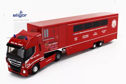 Eligor - IVECO FIAT STRALIS 480e6 EURO 6 TRUCK FIRE ENGINE SPACE FLY MULTIAGENT CBRN DETECTION SAMPLING AND MONITORING UNIT 2018 RED BLACK