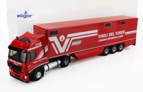 Eligor - IVECO FIAT STRALIS 480e6 EURO 6 TRUCK FIRE ENGINE 2018 RED WHITE