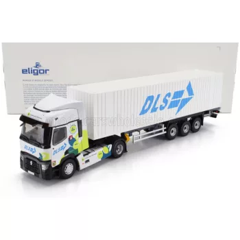   Eligor - RENAULT T480 TRUCK CASSONATO DLS TRANSPORTS 2021 WHITE
