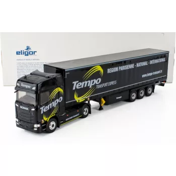   Eligor - SCANIA S500 TRUCK TELONATO TEMPO TRANSPORTS 2018 BLACK