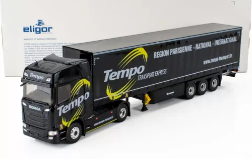 Eligor - SCANIA S500 TRUCK TELONATO TEMPO TRANSPORTS 2018 BLACK