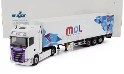 Eligor - SCANIA S500 TRUCK CASSONATO MDL TRANSPORTS 2024 WHITE