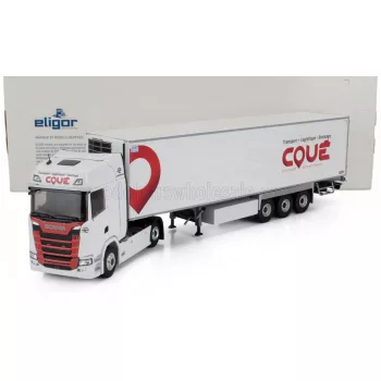   Eligor - SCANIA S500 TRUCK SEMI-FRIGO COUE TRANSPORTS 2021 WHITE RED