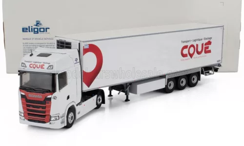 Eligor - SCANIA S500 TRUCK SEMI-FRIGO COUE TRANSPORTS 2021 WHITE RED