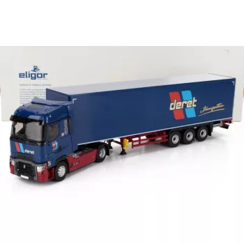   Eligor - RENAULT T-HIGH TRUCK CASSONATO DERET TRANSPORTS 2023 BLUE