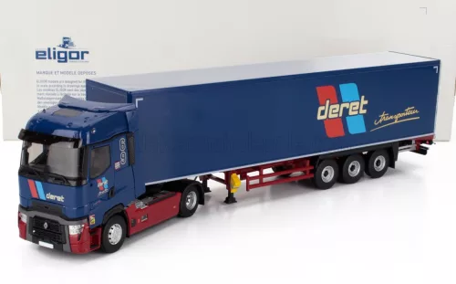 Eligor - RENAULT T-HIGH TRUCK CASSONATO DERET TRANSPORTS 2023 BLUE