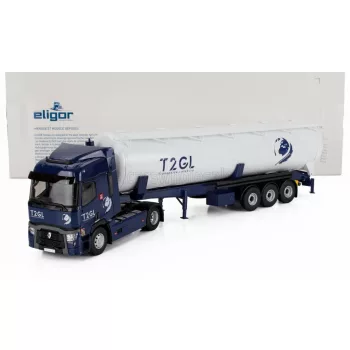   Eligor - RENAULT T-LINE TANKER TRUCK T2GL TRANSPORTS 2021 BLUE WHITE