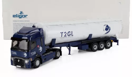 Eligor - RENAULT T-LINE TANKER TRUCK T2GL TRANSPORTS 2021 BLUE WHITE