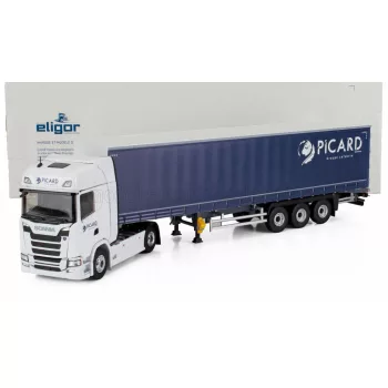   Eligor - SCANIA S500 TRUCK TELONATO PICARD TRANSPORTS 2021 WHITE BLUE
