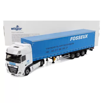  Eligor - DAF XF EURO 6 TRUCK TELONATO FOSSEUX TRANSPORTS 2012 WHITE BLUE