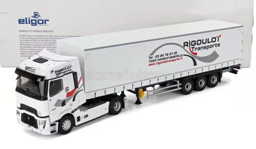 Eligor - RENAULT T-LINE HIGH TRUCK TELONATO RIGOULOT TRANSPORTS 2023 WHITE