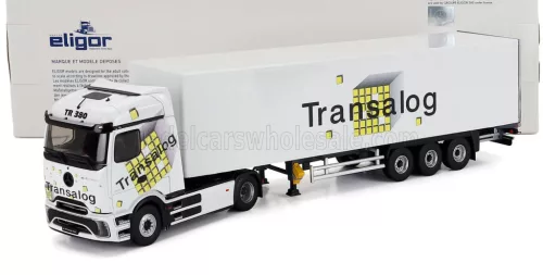 Eligor - MERCEDES BENZ E-ACTROS 600 TRUCK CASSONATO TRANSALOG TRANSPORTS 2025 LIGHT GREY