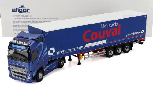 Eligor - VOLVO FH 500 TRUCK TELONATO COUVAL TRANSPORTS 2020 BLUE MET
