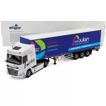  Eligor - DAF XG TRUCK TELONATO POULAIN TRANSPORTS 2021 WHITE BLUE