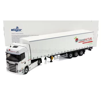  Eligor - SCANIA S500 TRUCK TELONATO TRANSACTUEL TRANSPORTS 2021 WHITE