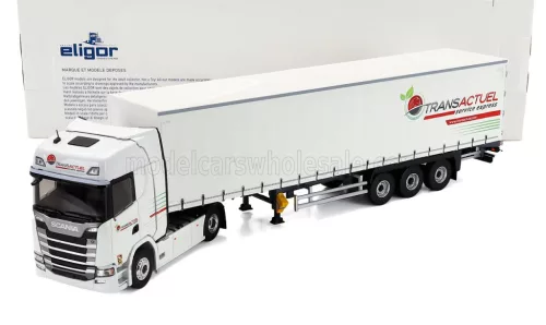 Eligor - SCANIA S500 TRUCK TELONATO TRANSACTUEL TRANSPORTS 2021 WHITE