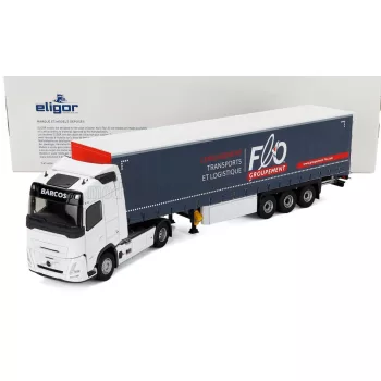   Eligor - VOLVO FH AERO TRUCK TELONATO BARCOS TRANSPORTS 2024 WHITE BLUE