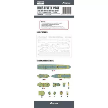 Flyhawk - HMS Lively 1941 Deck Paint Masks