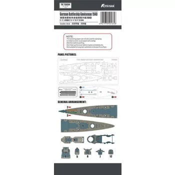 Flyhawk - German Battleship Gneisenau 1940 Wooden Deck